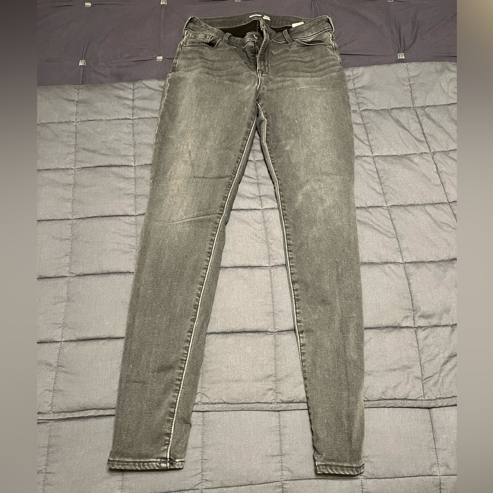 Old Navy Rockstar grey fleece-lined jeans